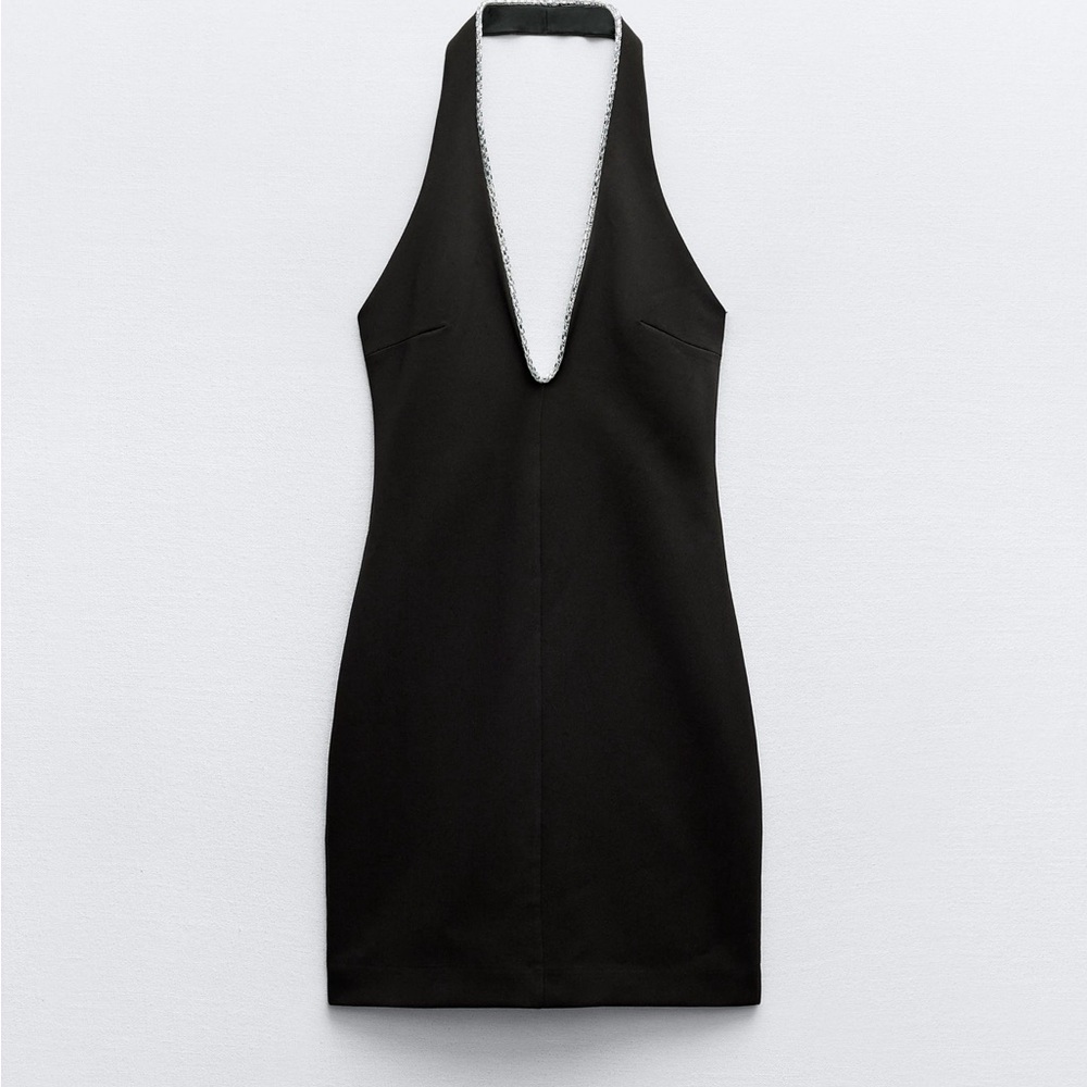 Zara Casual Dresses Halter Mini Dress Woman Sexy Backless Party For Women